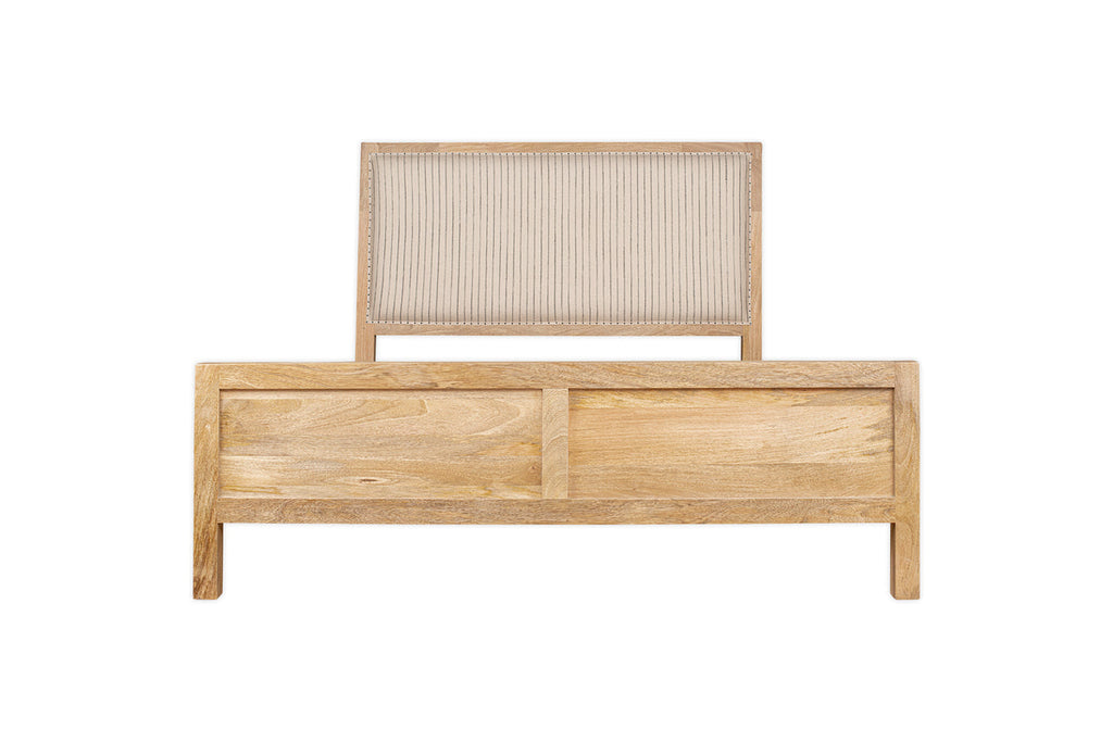 Lit à rayures Sanja - Naturel