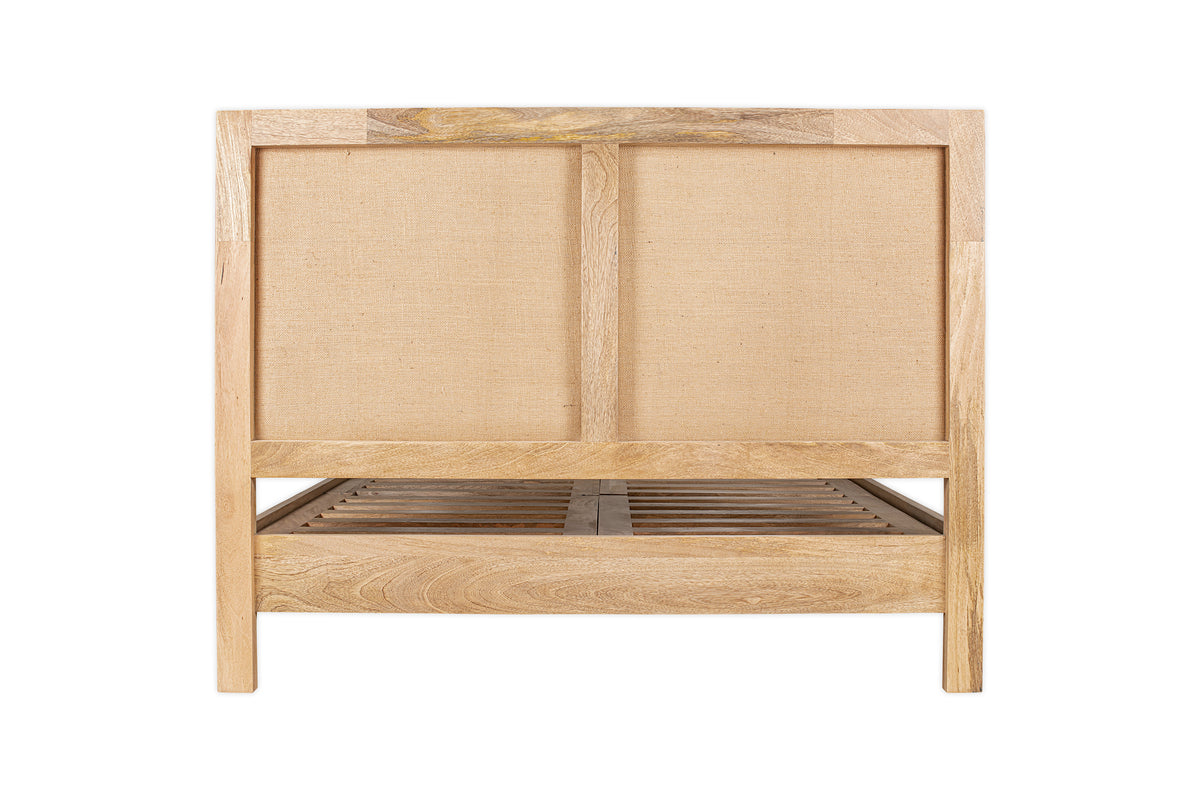 Lit à rayures Sanja - Naturel