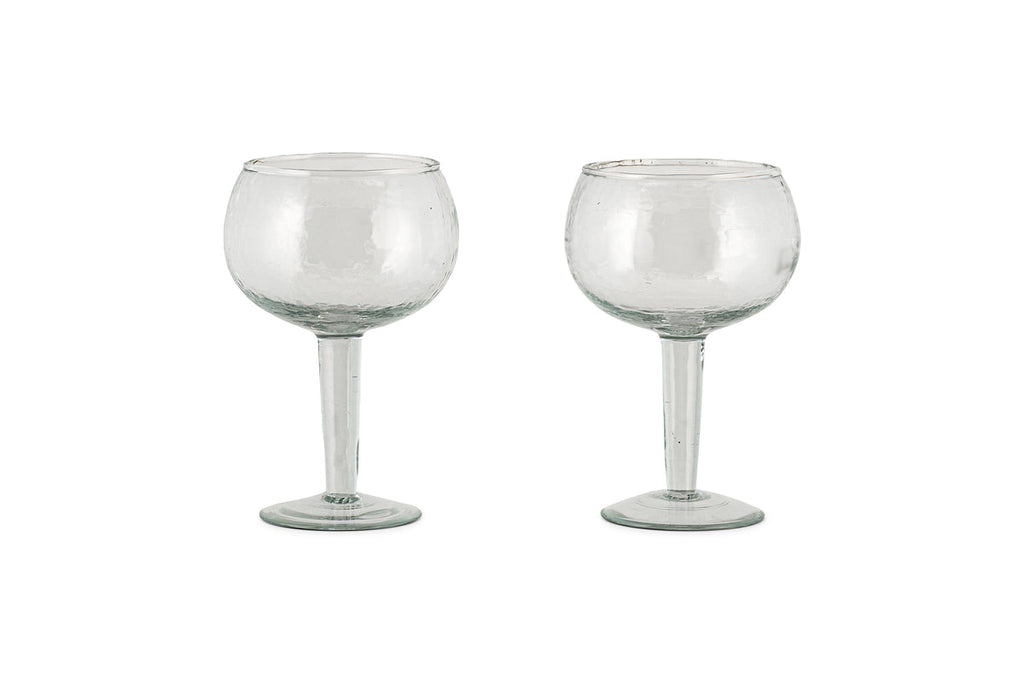 Verres à gin martelés Yala - Transparent (Lot de 2)