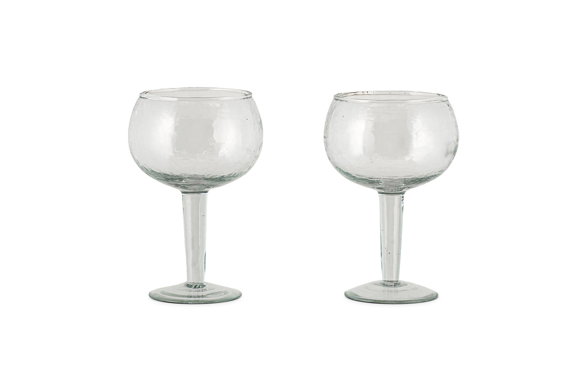 Verres à gin martelés Yala - Transparent (Lot de 2)