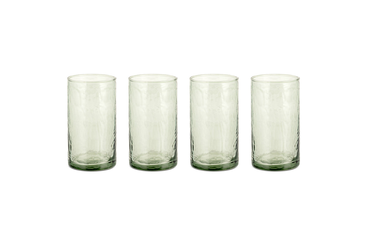 Yala Hammered Highball - Vert sauge (Lot de 4)