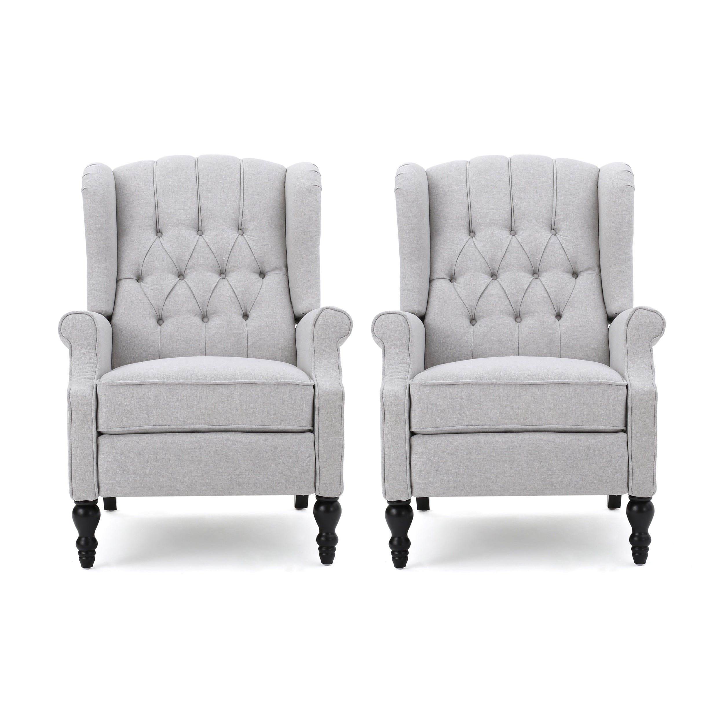 Fauteuils inclinables Walter en tissu capitonné (lot de 2) par Christopher Knight Home