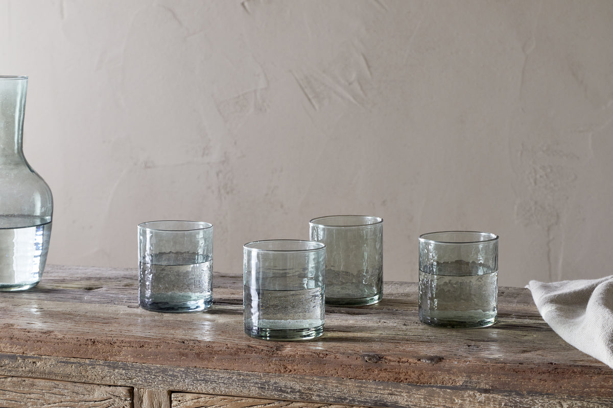 Gobelet martelé Yala - Vert sauge (Lot de 4)