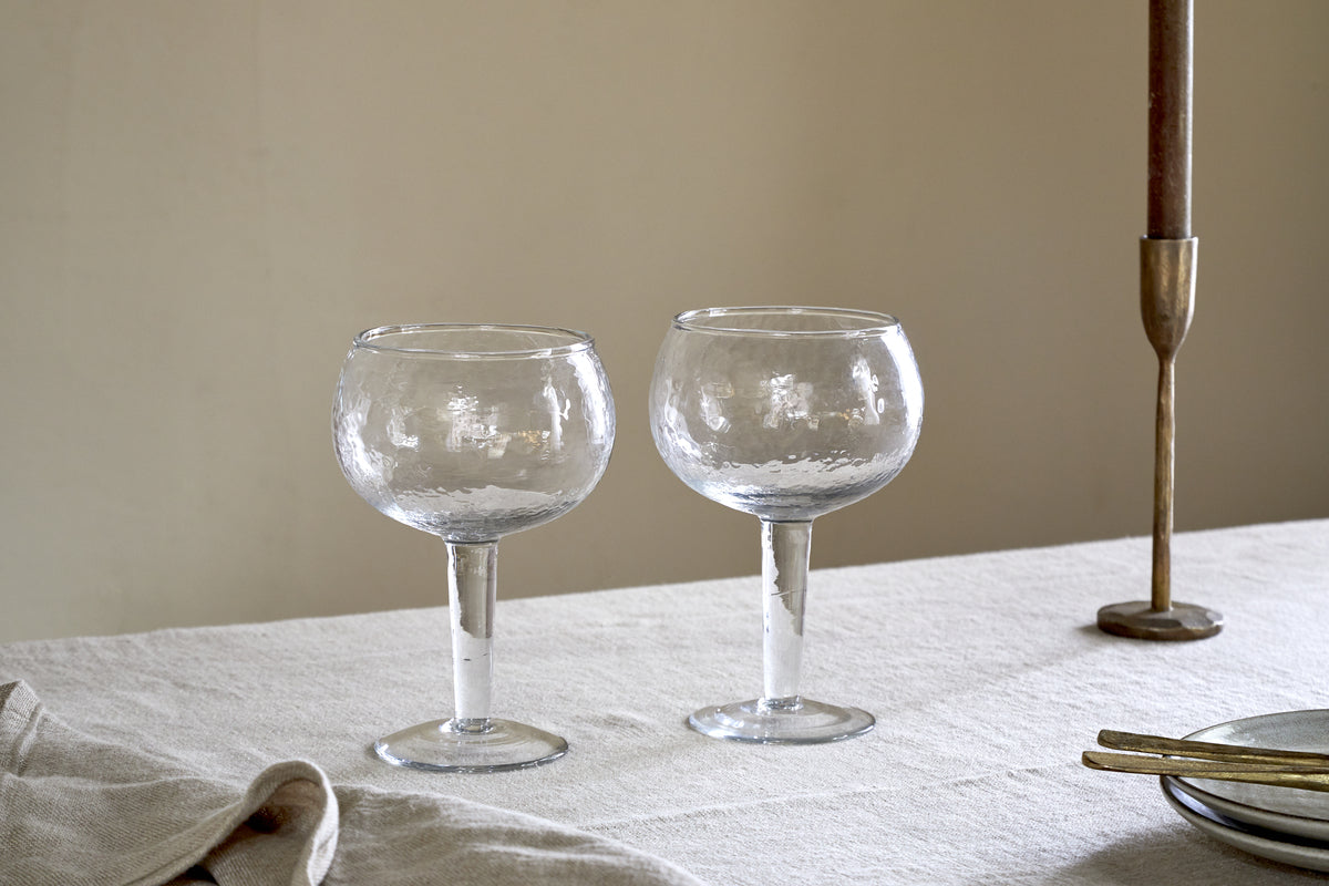 Verres à gin martelés Yala - Transparent (Lot de 2)
