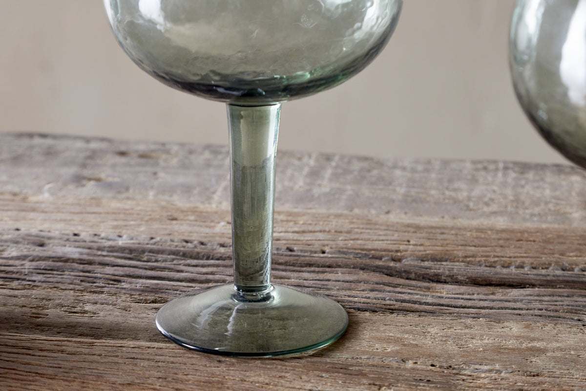 Verres à gin martelés Yala - Vert sauge (lot de 2)
