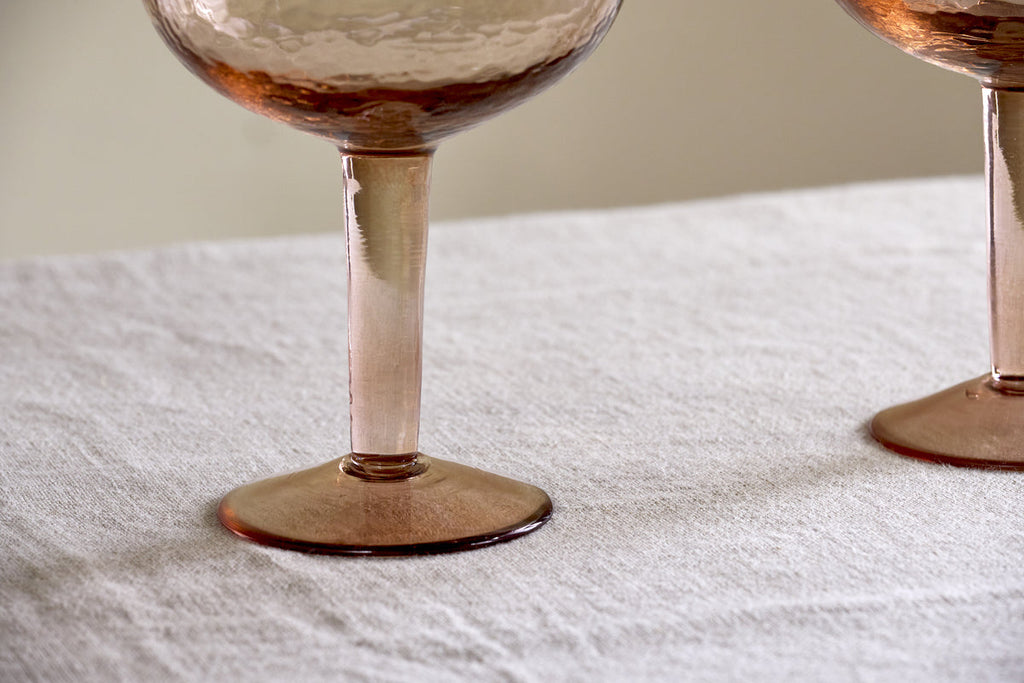 Verres à gin martelés Yala - Terre cuite poussiéreuse (Lot de 2)