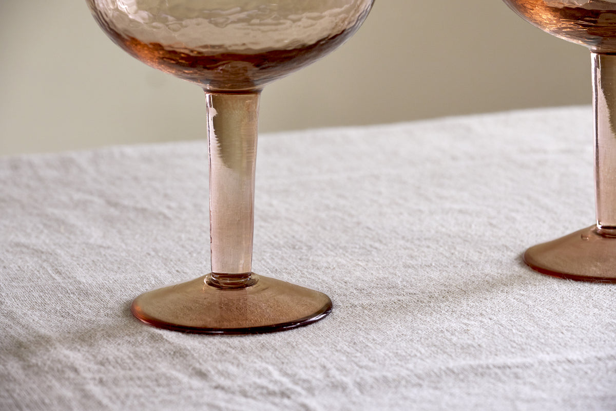 Verres à gin martelés Yala - Terre cuite poussiéreuse (Lot de 2)