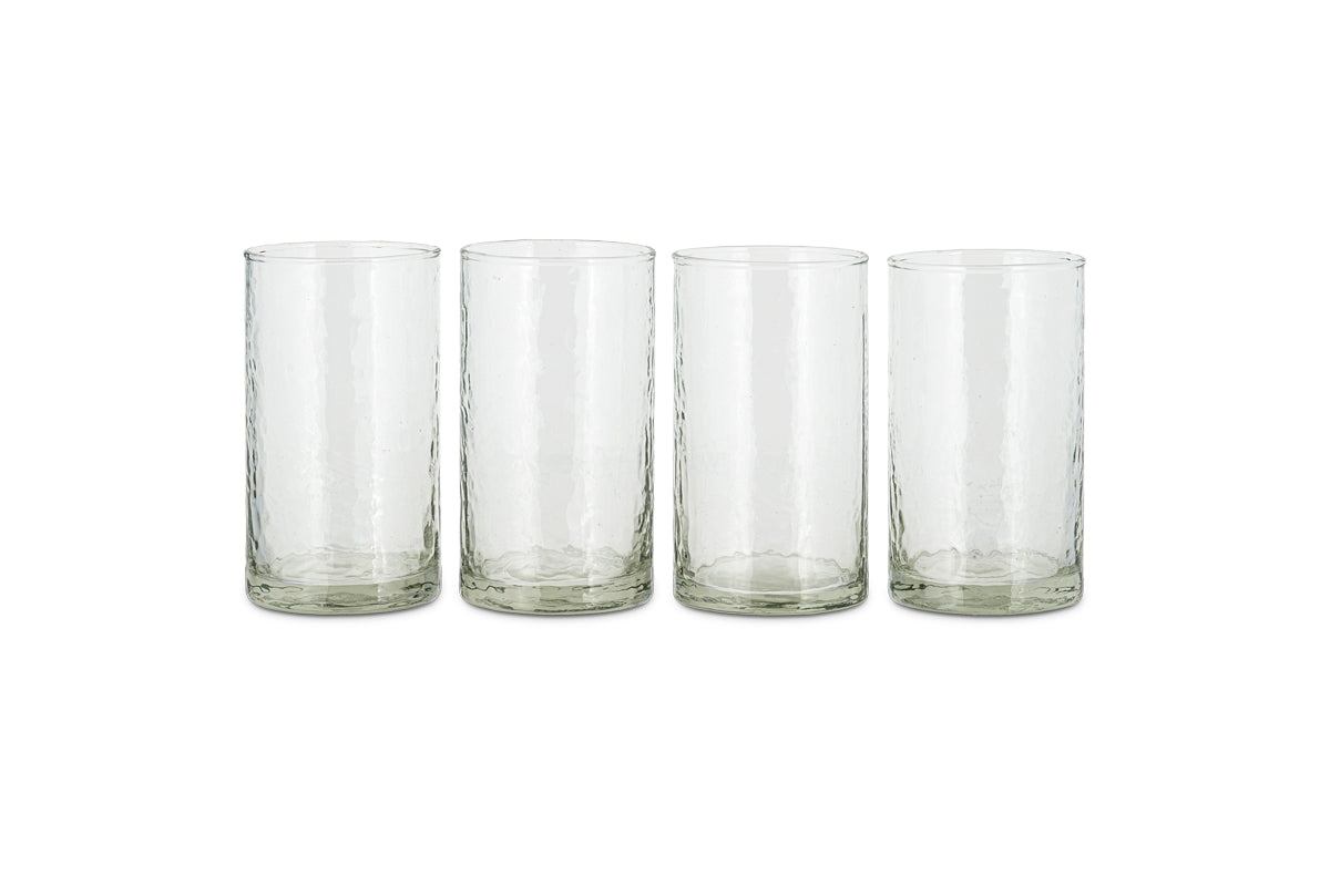 Yala Hammered Highball - Transparent (Lot de 4)