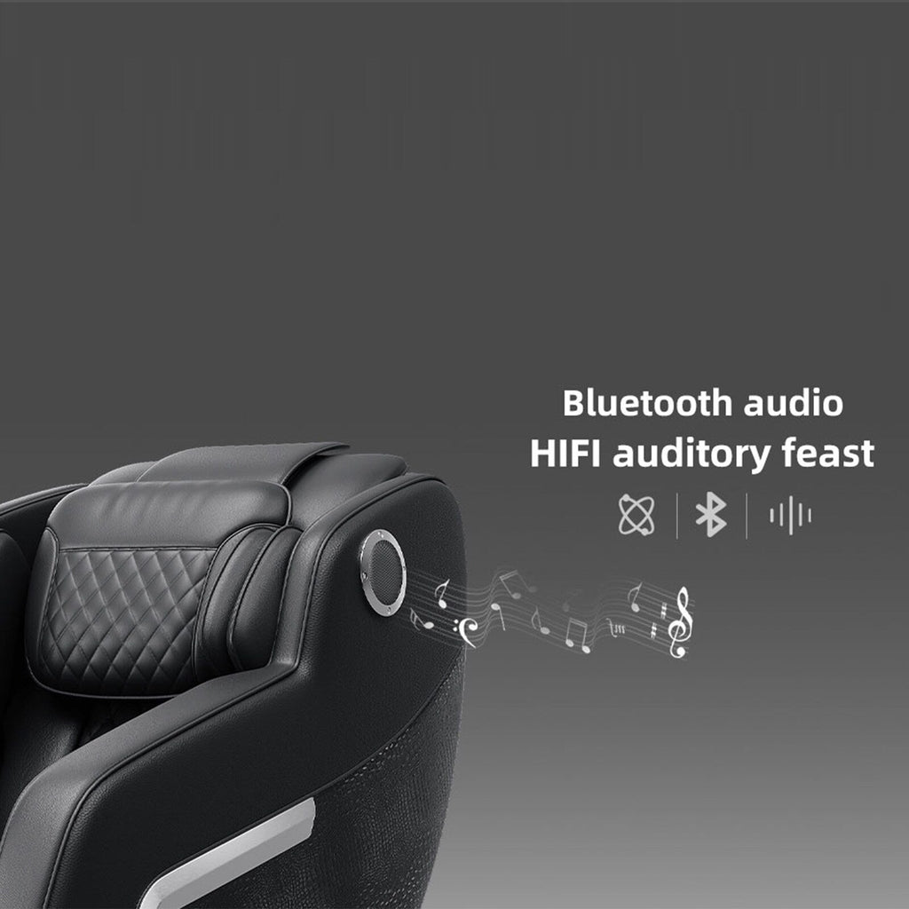 Fauteuil inclinable massant zéro gravité avec massage complet du corps, chauffage et audio Bluetooth intégré
