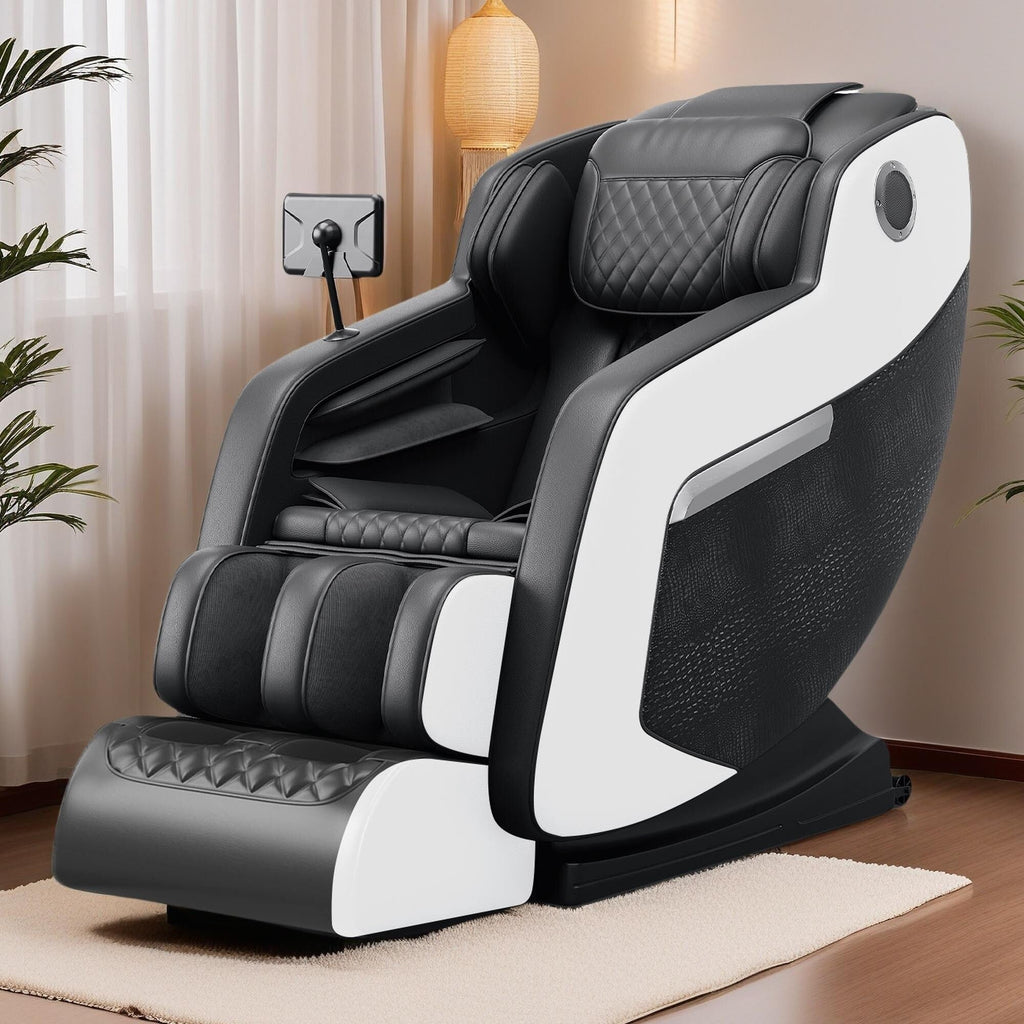 Fauteuil inclinable massant zéro gravité avec massage complet du corps, chauffage et audio Bluetooth intégré