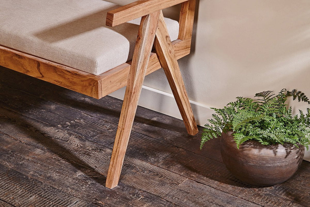 Canapé Nalrina en acacia et rotin